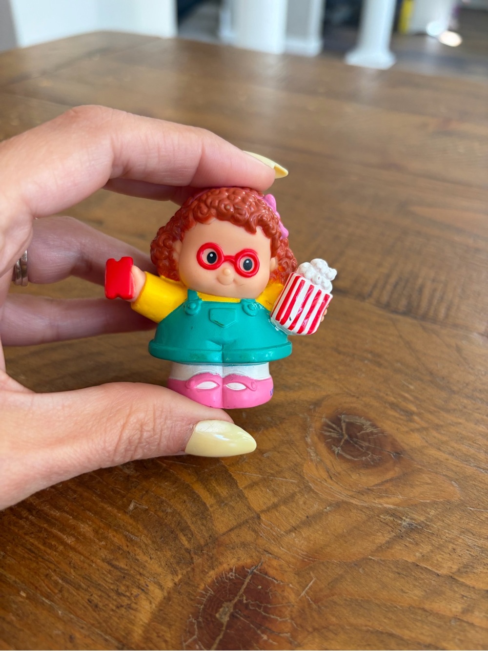Fisher Price Little People Circus Carnival Maggie Popcorn Ticket as is
